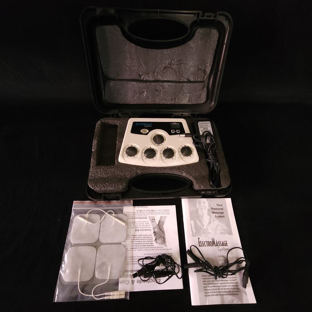 EMS2200 Electronic Electric Massage Muscle Stimulator System w/ Electrodes Case